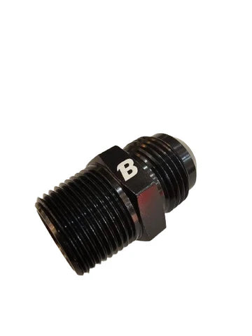 A24-2654-BOOST Aluminum 12AN Male Flare to 3/4 NPT Male Straight Fuel Hose Adapter Pipe Thread Fitting Black