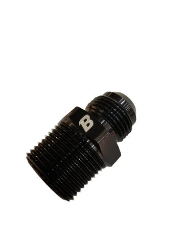 A24-2656-BOOST 10AN Flare to 3/4 NPT Male Fuel Hose Fitting Adapter JIC 10 AN10 Male to 3/4 inch Male NPT Thread Pipe Adaptors Black Aluminum Anodized