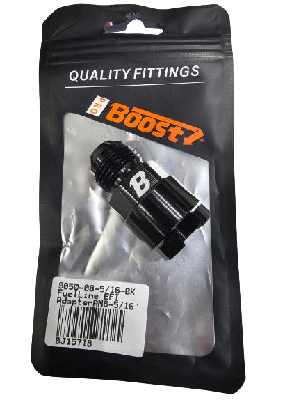 A24-2649-BOOST 8AN Male Flare to 5/16" SAE Quick Disconnect Female Push On EFI Fitting Adapter