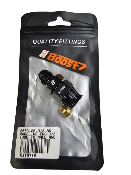 A24-2648-BOOST AN6 Male To 3/8 Thread Tube Hardline Fuel Line Fitting Adapters Compression