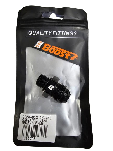 A24-2629-BOOST -8AN to 14mm x 1.5 Metric Straight Adapter
