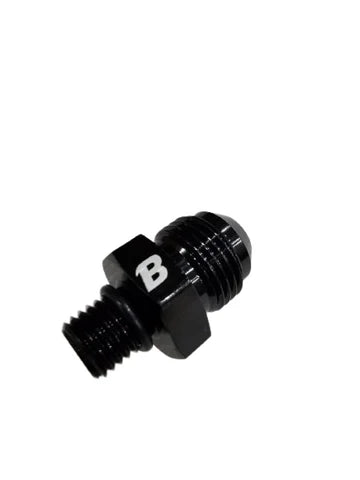 A24-2631-BOOST Straight Aluminum Male Flare -8 AN AN8 to M12 x 1.5 Male Metric Thread Pipe Fuel Fitting Adapter Black