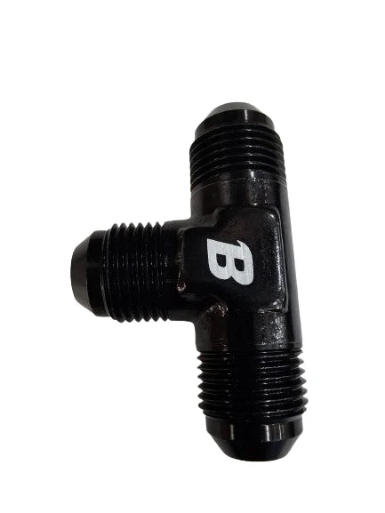 A24-2619-BOOST AN8 AN-8 8AN Tee T-Piece Adapter Male Flare Union Aluminum Fitting Black