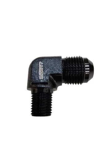 A24-2614-BOOST Aluminum 8an an8 8 To 1/4" NPT Fitting 90 Degree Elbow Adapter Male AN 8 Black