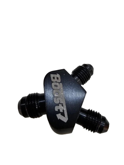 A24-2609-BOOST 6AN x 4AN x 4AN Y Fitting Male/Male/Male Black Aluminum Nitrous Outlet
