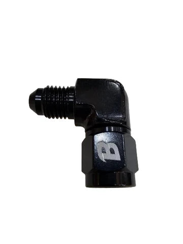 A24-2616-BOOST -4AN Female to -4AN Male 90 Degree Swivel Adapter (AN to AN) - Anodized Black