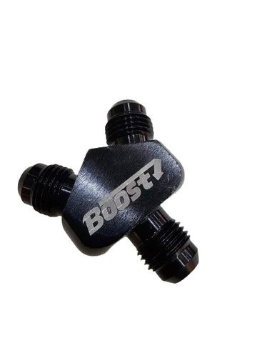 A24-2608-BOOST Aluminum Y Fitting 6 X 6 X 6 AN Male Black