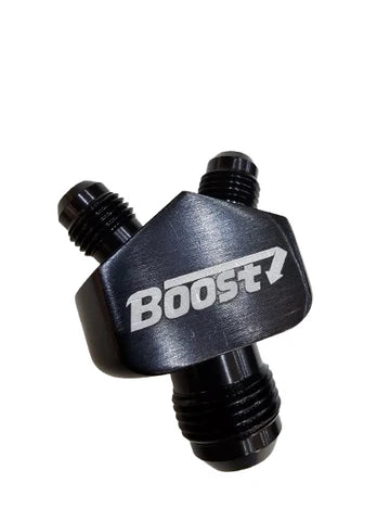 A24-2603-BOOST FITTING AN10-6X6 BLACK Y FITTING ALUMINUM
