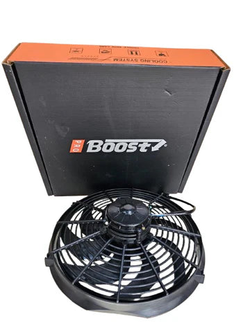 A24-1108-BOOST FAN 14" High Performance Electric Cooling Fan; Curved Blade / Pull