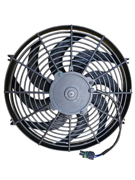 A24-1022-BOOST FAN 14" Low Profile Electric Cooling Fan; Curved Blade / Pull
