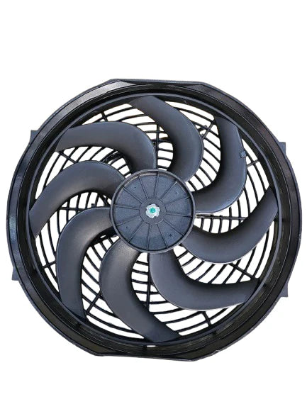 A24-1109-BOOST FAN 14" Low Profile Electric Cooling Fan; Curved Blade / Pull