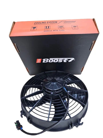 مروحة A24-1103-BOOST مقاس 13 بوصة، دافعة، شفرة على شكل حرف S، 24 فولت، شديدة التحمل