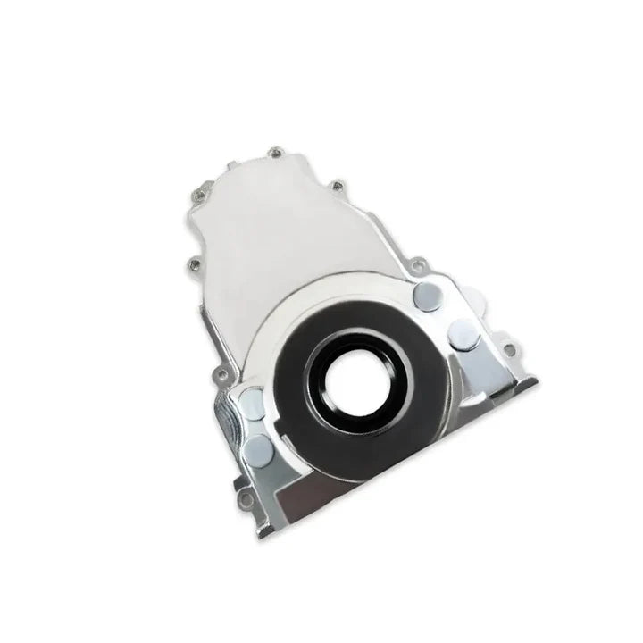 A24-1694-Chevy LS2/LS3 Aluminum Timing Chain Cover w/o Cam Sensor CHROME