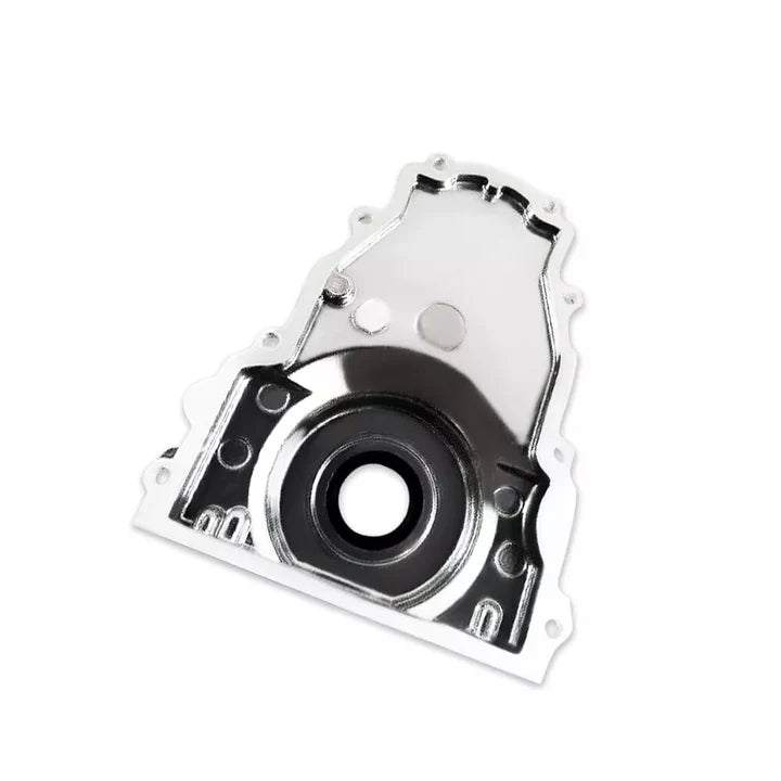 A24-1694-Chevy LS2/LS3 Aluminum Timing Chain Cover w/o Cam Sensor CHROME