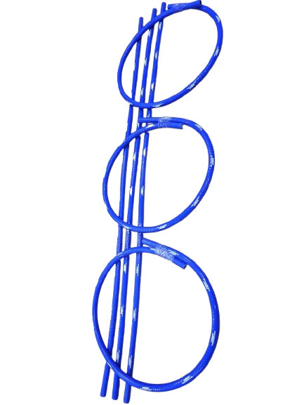 A24-1996-16mm 3 layers Polyester 1 Meter Silicone Straight Hose blue Silica gel tube For Car engine Universal High temperature pipe