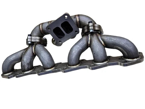 A24-2840-Full Race spec Twin Scroll T4 Stainless Steel Turbo Manifold – Nissan TB48 TWIN WASTEGATE