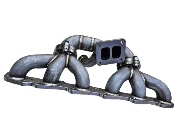 A24-2840-Full Race spec Twin Scroll T4 Stainless Steel Turbo Manifold – Nissan TB48 TWIN WASTEGATE