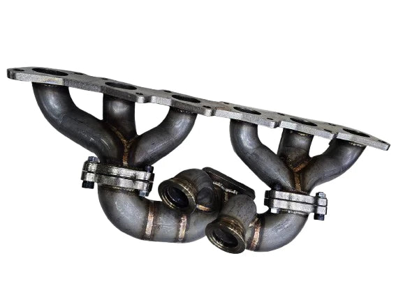 A24-2840-Full Race spec Twin Scroll T4 Stainless Steel Turbo Manifold – Nissan TB48 TWIN WASTEGATE