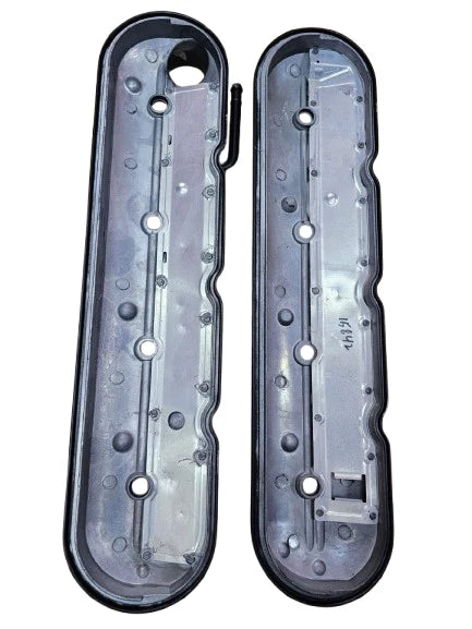 A24-2315-44-Genuine GM Chevrolet LS LS3 GEN IV 4.8L 5.3L 6.0L 6.2L Cast Valve Cover SET w/ Bolts Black