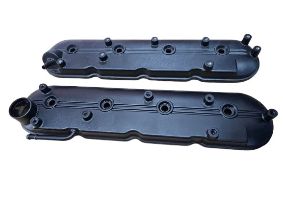 A24-2315-44-Genuine GM Chevrolet LS LS3 GEN IV 4.8L 5.3L 6.0L 6.2L Cast Valve Cover SET w/ Bolts Black