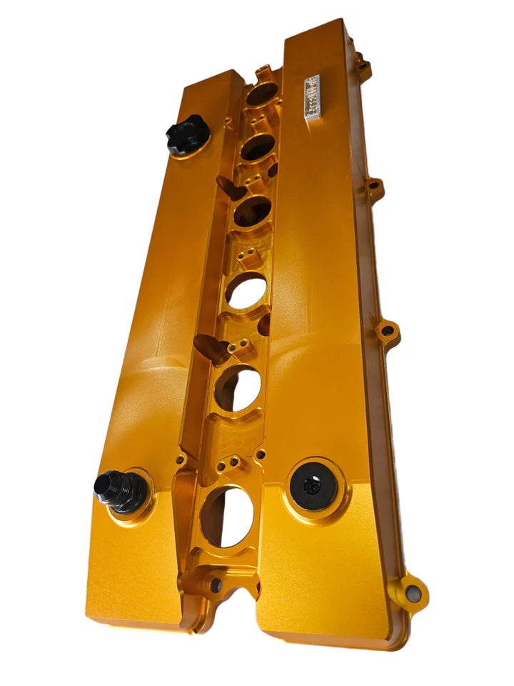 A24-2308-SPEEDWORKS TOYOTA 2JZ-GE VVTI SINGLE PIECE BILLET VALVE COVER GOLD