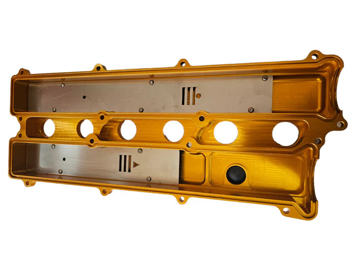 A24-2308-SPEEDWORKS TOYOTA 2JZ-GE VVTI SINGLE PIECE BILLET VALVE COVER GOLD