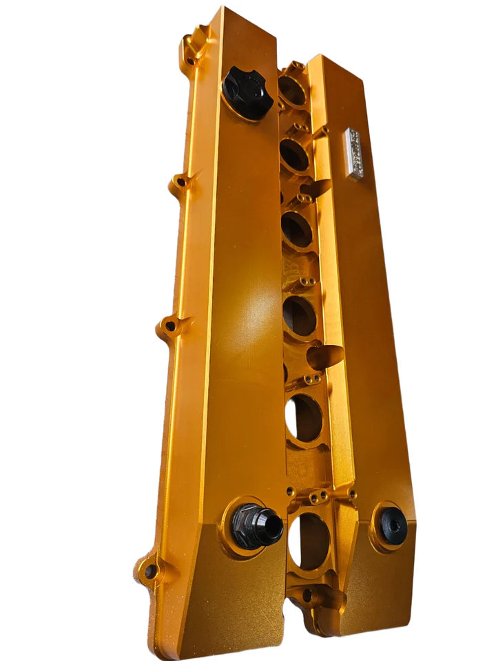 A24-2303-SPEEDWORKS TOYOTA 2JZ-GTE VVTI SINGLE PIECE BILLET VALVE COVER GOLD