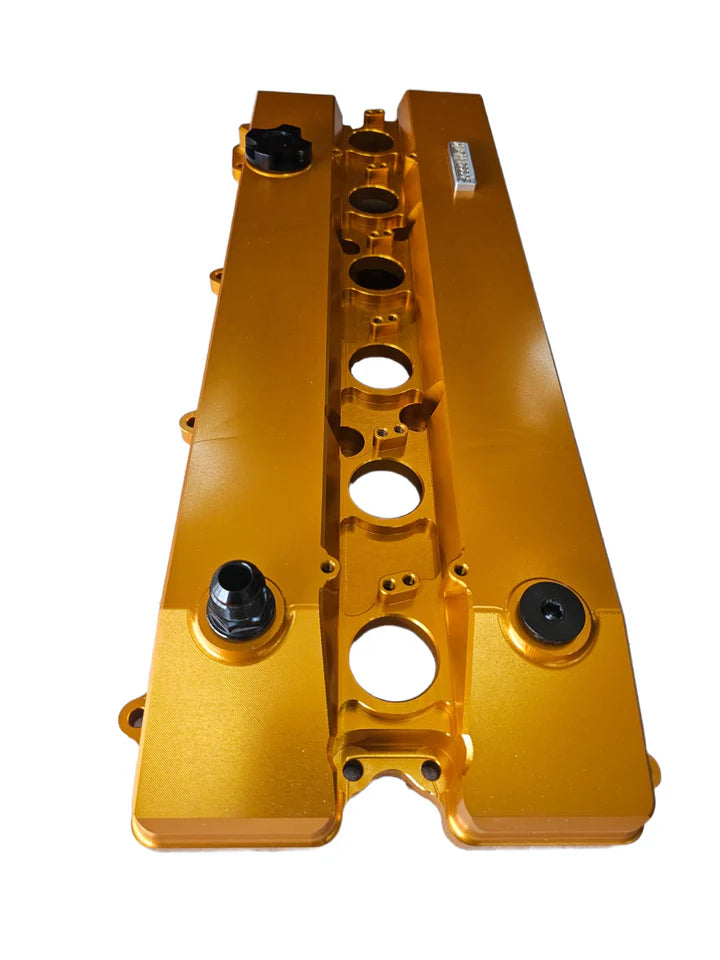A24-2303-SPEEDWORKS TOYOTA 2JZ-GTE VVTI SINGLE PIECE BILLET VALVE COVER GOLD