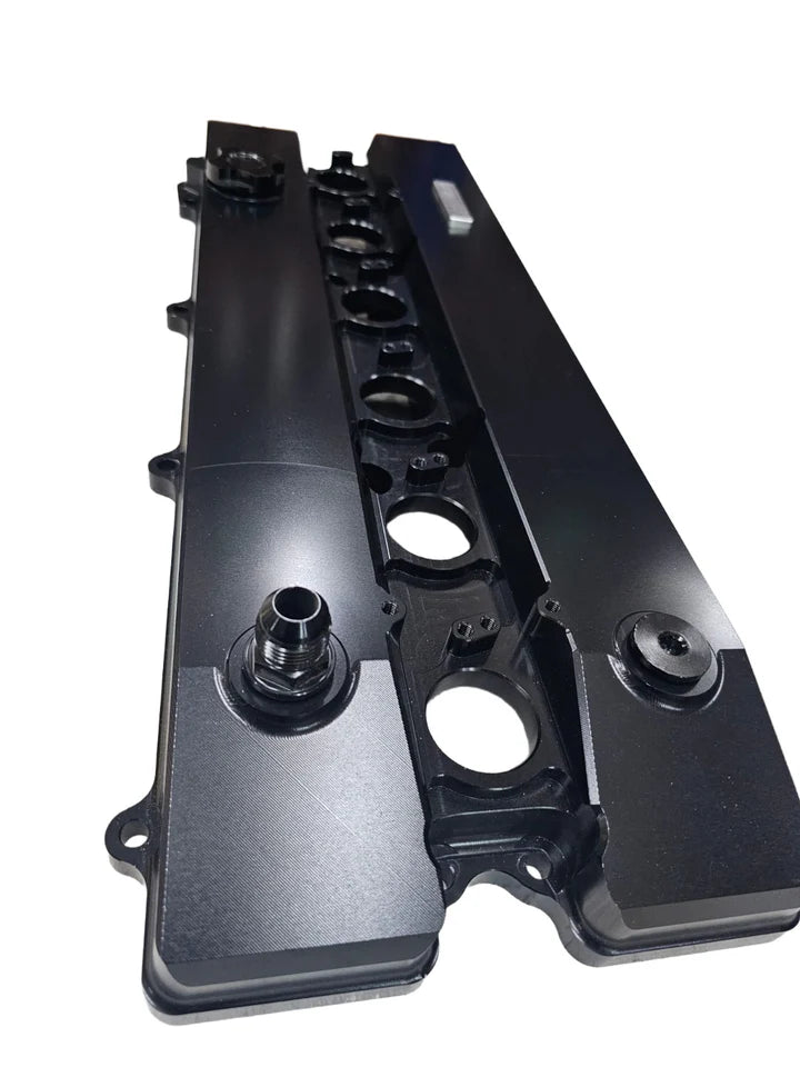 A24-2304-SPEEDWORKS TOYOTA 2JZ-GTE VVTI SINGLE PIECE BILLET VALVE COVER BLACK