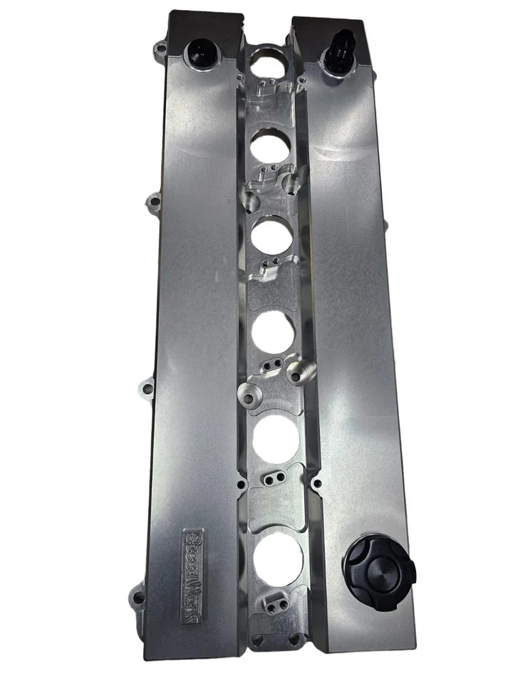 A24-2312-SPEEDWORKS TOYOTA 2JZ-GTE NON-VVTI SINGLE PIECE BILLET VALVE COVER SILVER