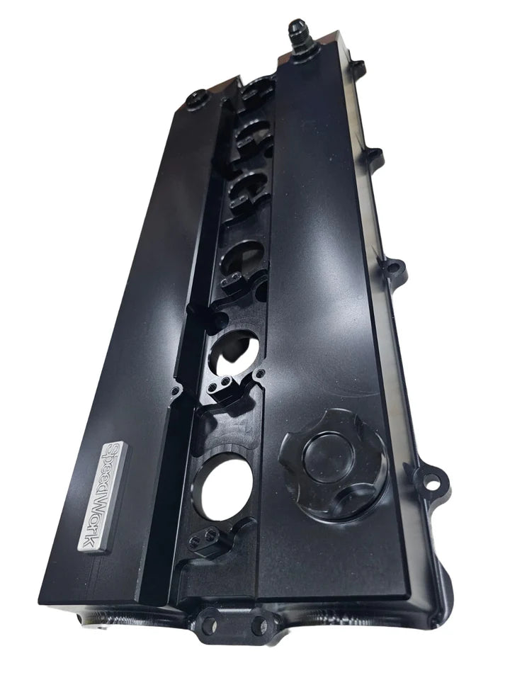 A24-2310-SPEEDWORKS TOYOTA 2JZ-GE NON-VVTI SINGLE PIECE BILLET VALVE COVER BLACK