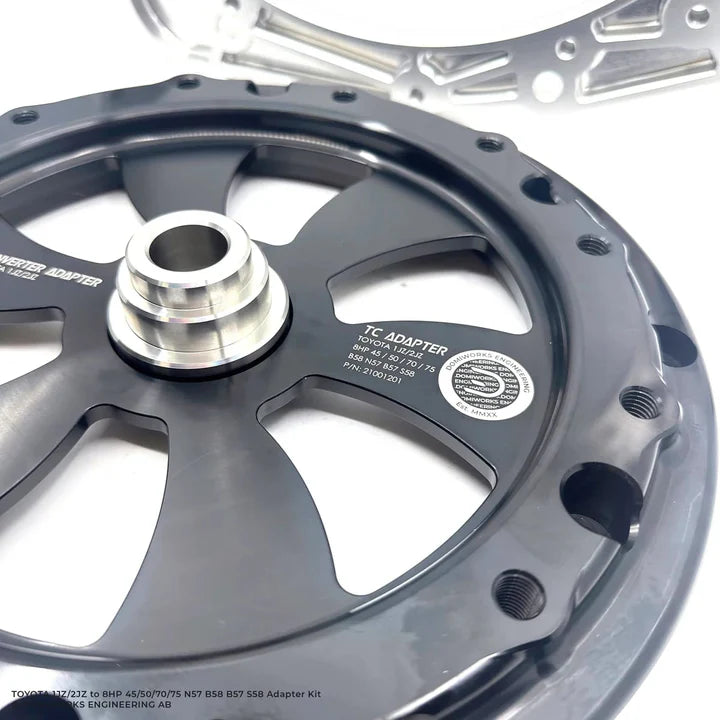 A24-3046-DomiWorks Engineering AB-1JZ/2JZ to 8HP 45/50/70/75/76 N57 B58 B57 S58 ADAPTER KIT