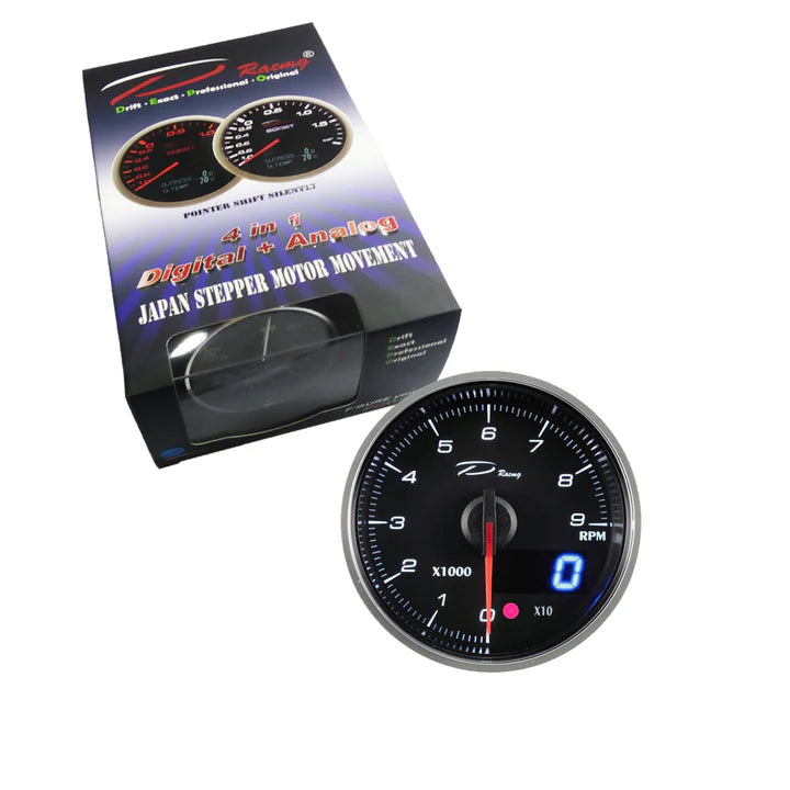 A24-1406-D Racing DX-Series 60MM Peak RPM Gauge with Waterproof Sensor Connector