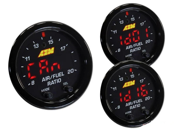 A24-1361-AEM Electronics Black bezel X-Series Wideband UEGO AFR Sensor Controller Gauge 30-0300