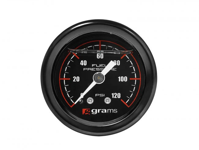 A24-1855-Grams Fuel Pressure Gauge - 120psi Black Face