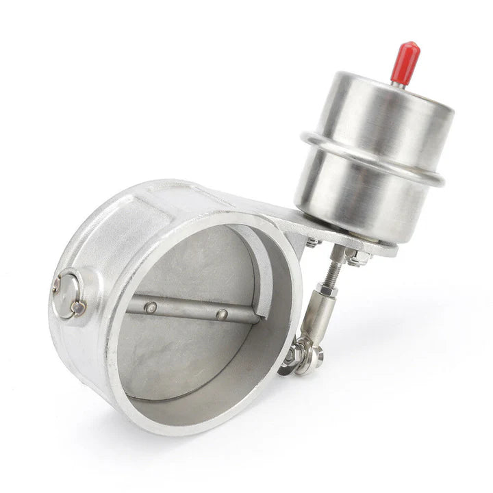 A24-2929-3'' 76mm Exhaust Control Valve Set Vacuum Actuator CLOSED Style Cutout Downpipe