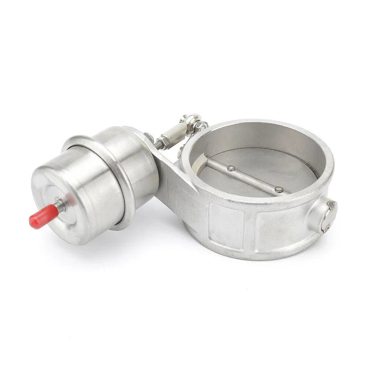 A24-2929-3'' 76mm Exhaust Control Valve Set Vacuum Actuator CLOSED Style Cutout Downpipe