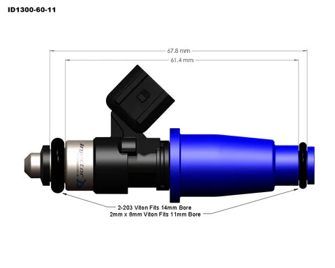 A24-1774-Injector Dynamics 1300cc 1FZ-FE 1FZFE Toyota Land cruiser 11mm