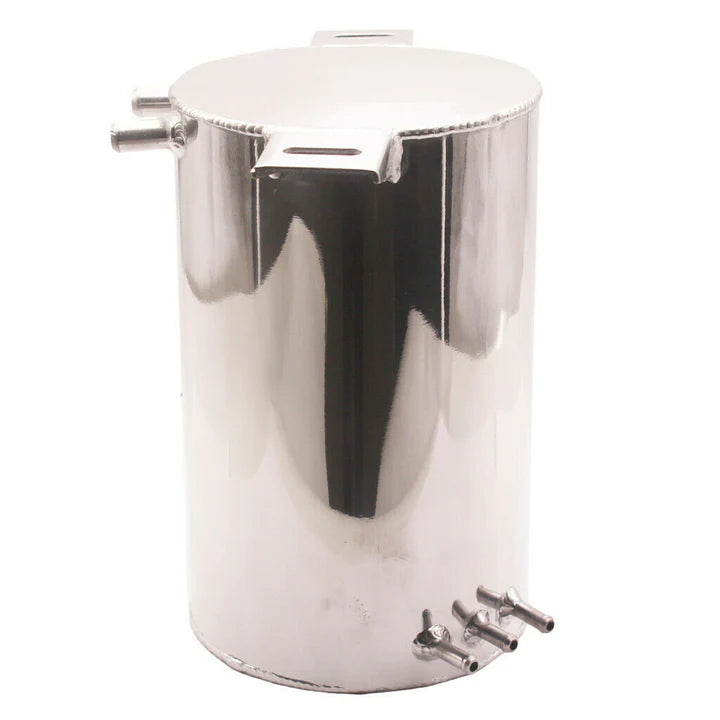 A24-2428-4.5Liter Alloy Mirror Polished Aluminum Swirl Pot Universal Fuel Surge Tank