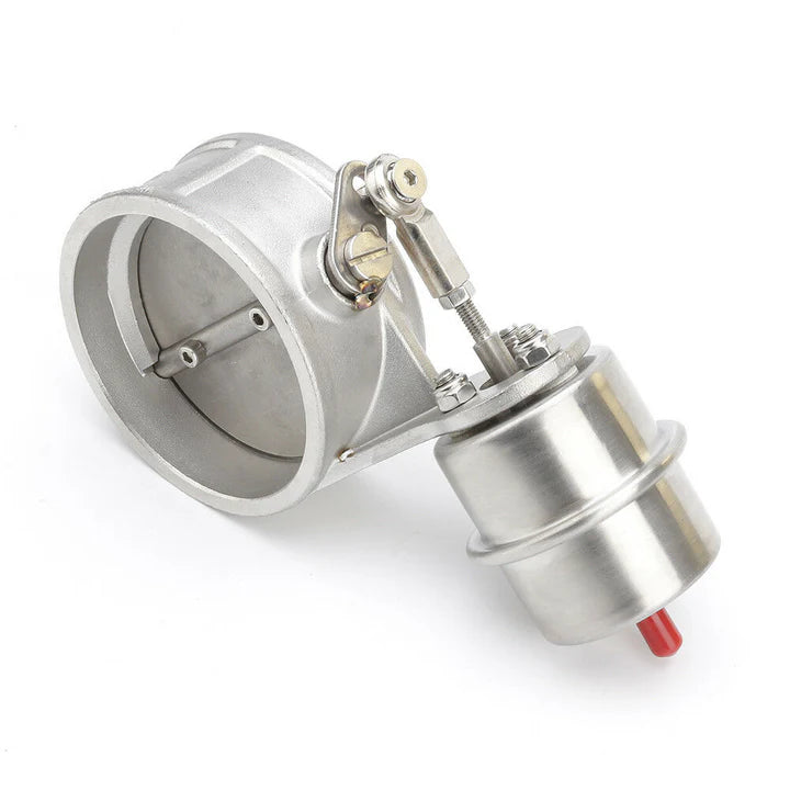 A24-2929-3'' 76mm Exhaust Control Valve Set Vacuum Actuator CLOSED Style Cutout Downpipe