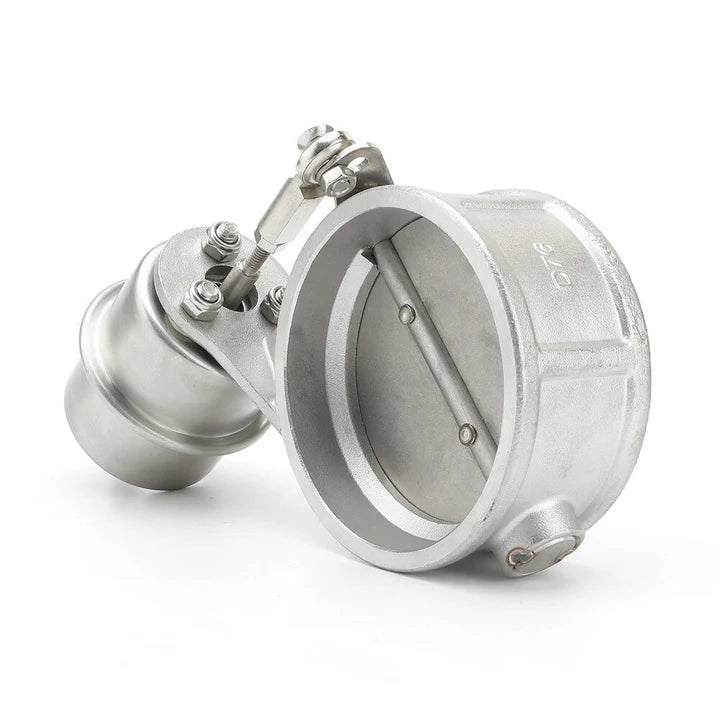 A24-2929-3'' 76mm Exhaust Control Valve Set Vacuum Actuator CLOSED Style Cutout Downpipe